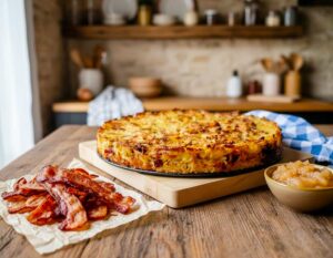Mehr über den Artikel erfahren Döppekooche (Dibbekuchen, Döppekuchen) – ein herzhafter Kartoffelauflauf in Rheinland Pfalz